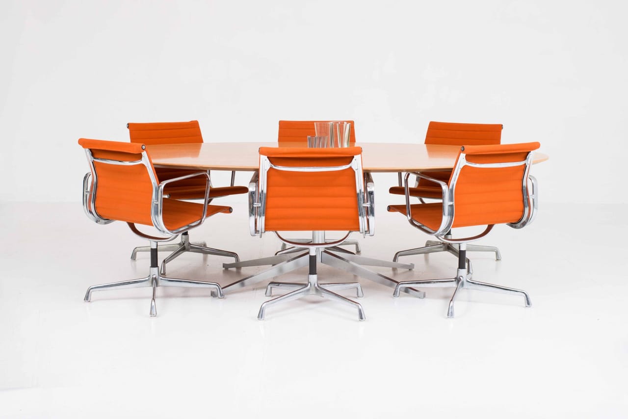 Knoll International Table Desk von Florence Knoll in Nussbaum - 244cm