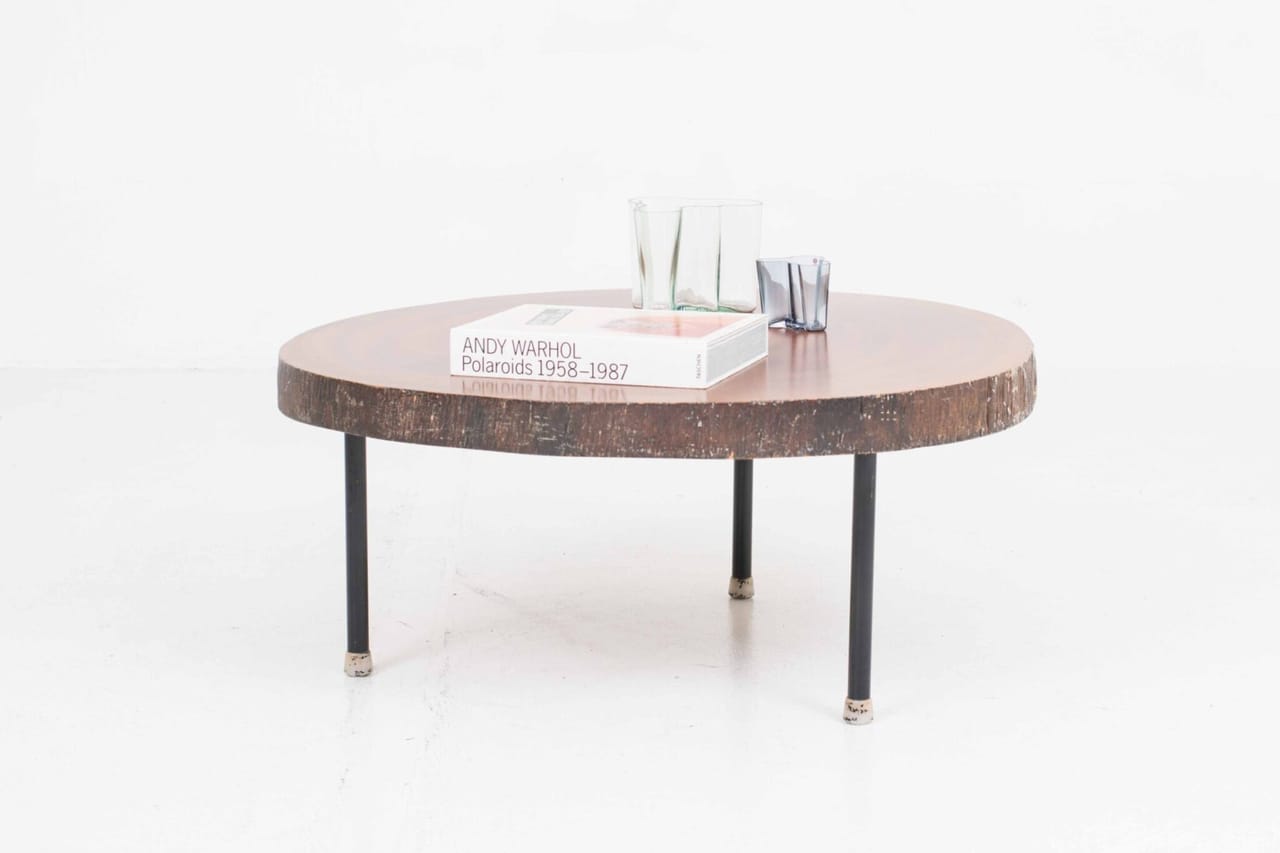 Baumstamm Couchtisch aus Tropenholz