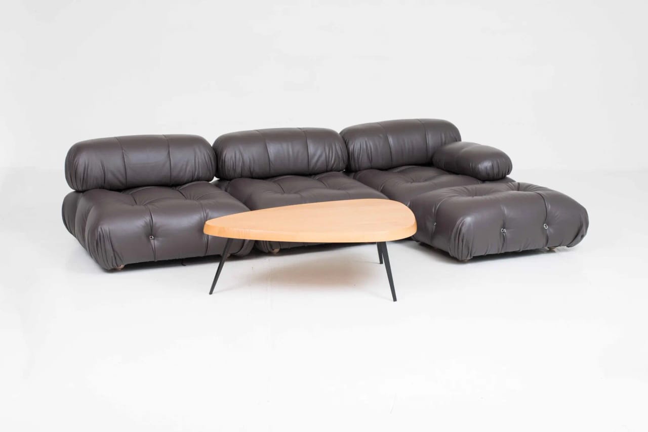 B&B Italia Camaleonda Sofa von Mario Bellini in braunem Leder
