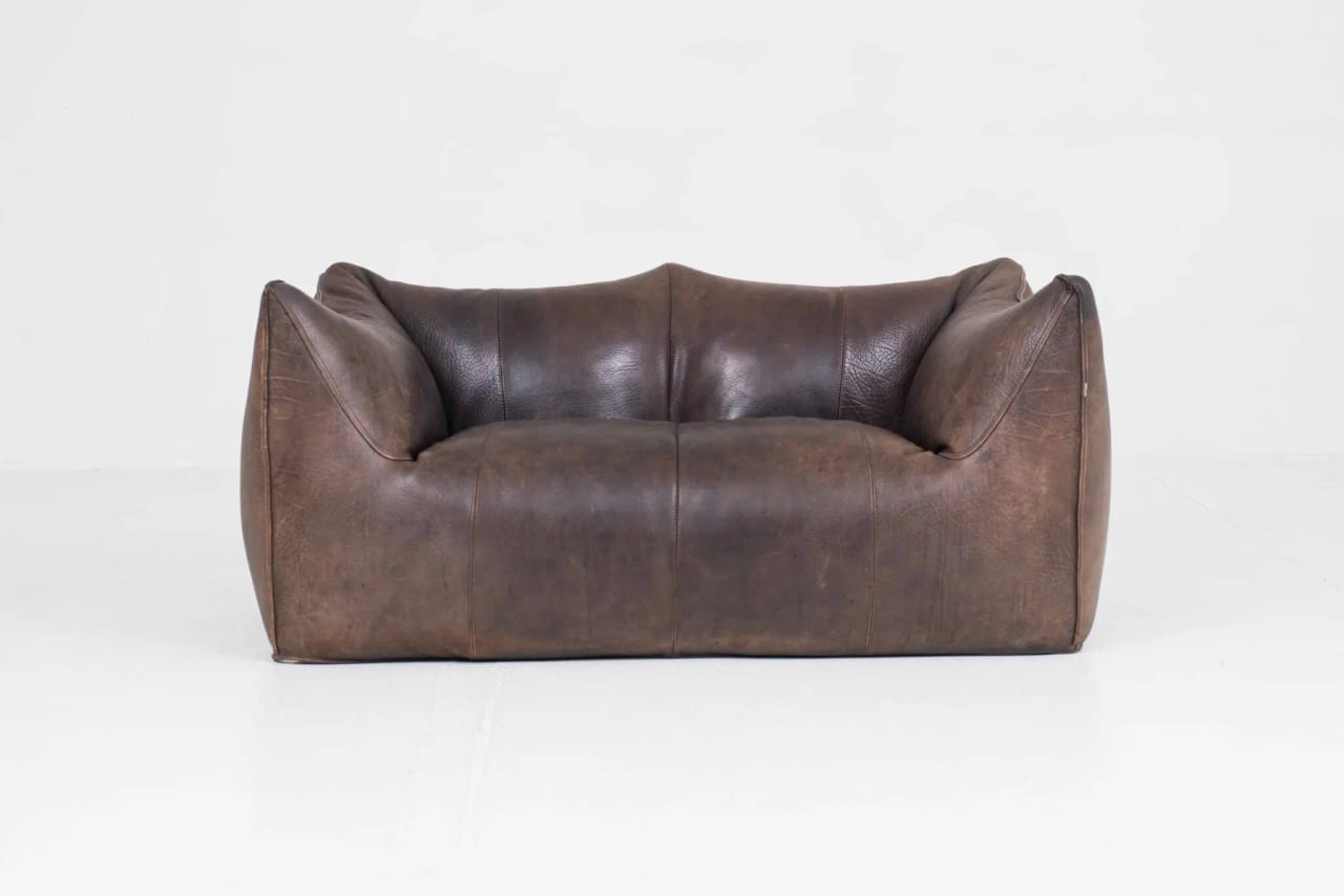 B&B Italia Le Bambole 2-Sitzer Sofa von Mario Bellini in Leder