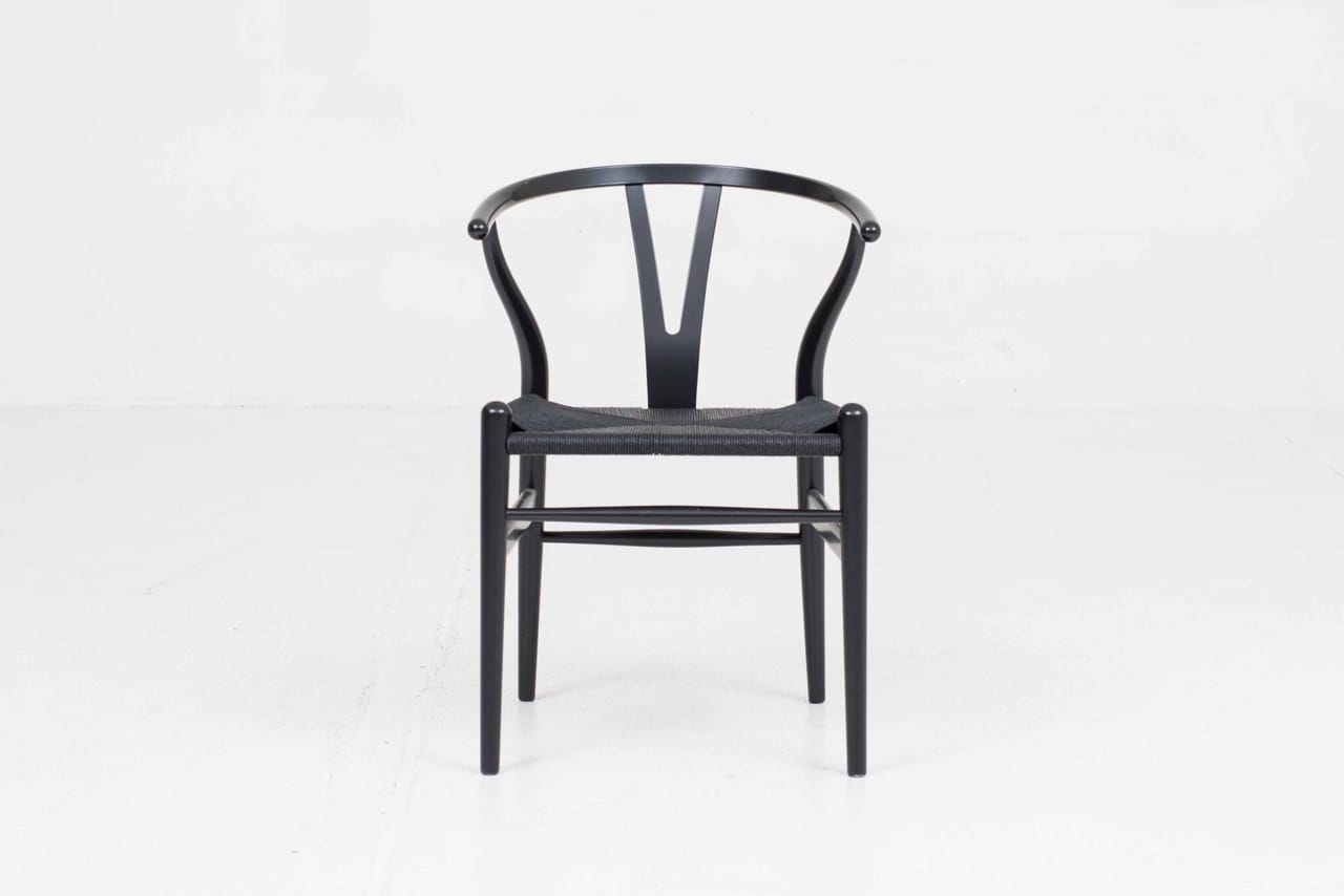 Carl Hansen & Søn Wishbone Stuhl von Hans J. Wegner, glanzlackiert