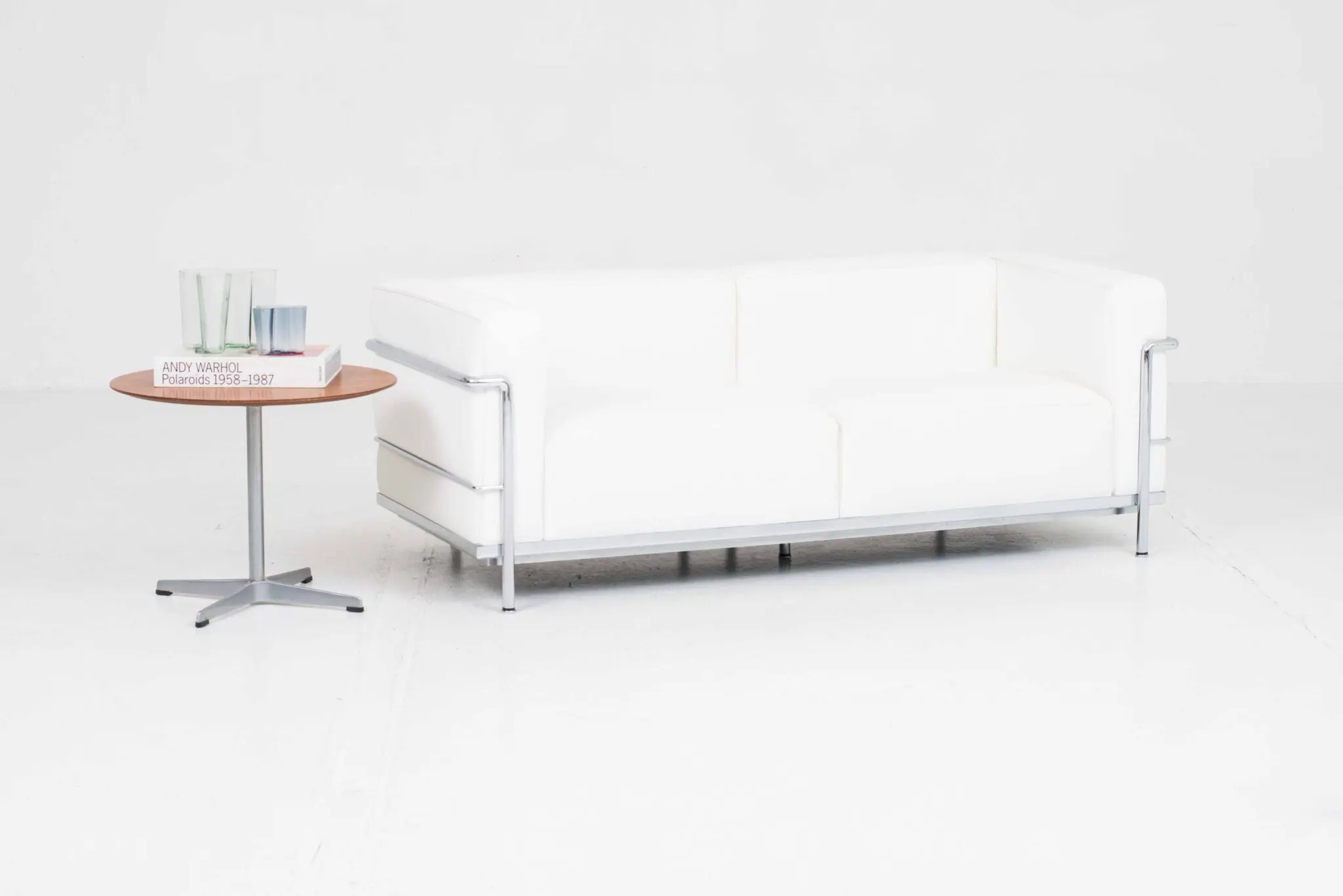 Cassina LC3 2-Sitzer Sofa von Le Corbusier in weissem Leder - 3 Fauteuil Grand Confort