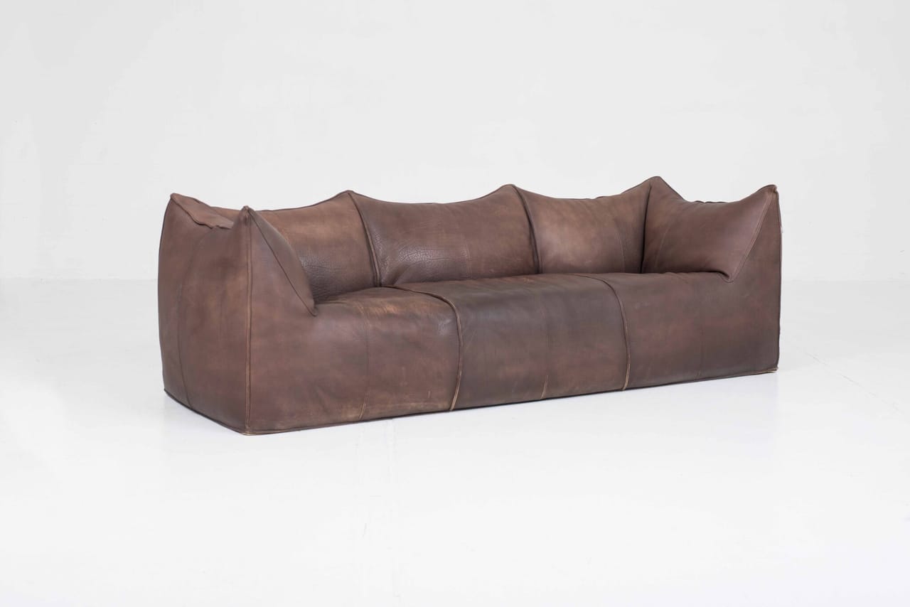 B&B Italia Le Bambole 3-Sitzer Sofa von Mario Bellini in Leder