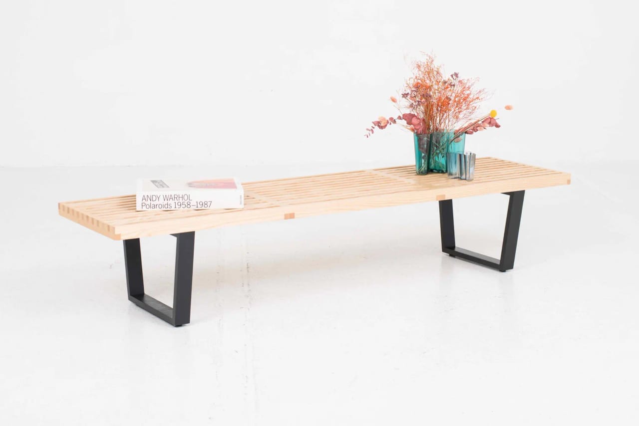 Vitra Nelson Bench von George Nelson in Esche Natur