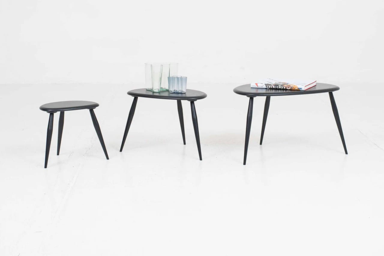 Ercol Pebble Beistelltische von Lucian Randolph Ercolani, im Dreierset
